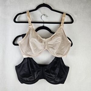 Soma Sheer Women's Bra Set - Black and Cream 38DDD